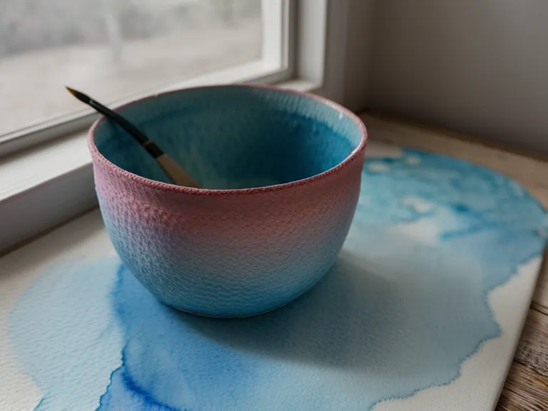 Primer plano de papel de técnica mixta de 300 g/m² absorbiendo una gota de acuarela azul.