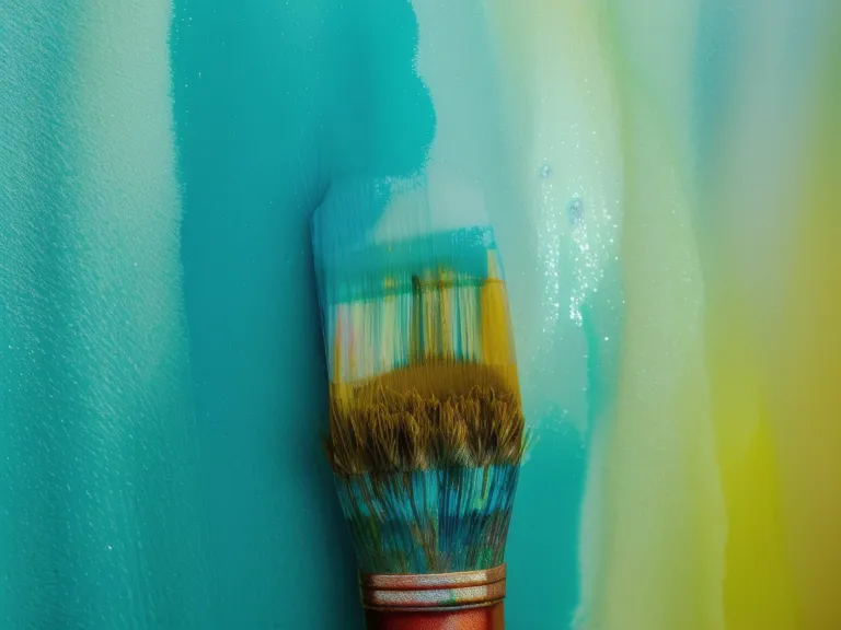 Capa de acrílico diluido dejando ver la acuarela seca debajo, efecto de transparencia en pintura para principiantes