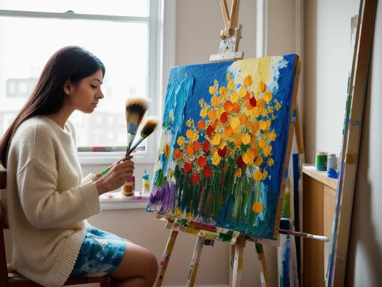 Base de gesso y aguadas de acuarela en técnica mixta antes de pintar flores abstractas