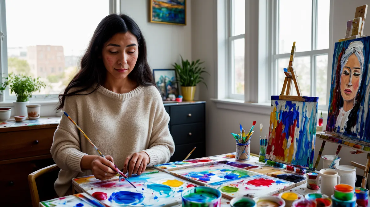 Cómo pintar retratos abstractos con técnica mixta y recortes de revistas