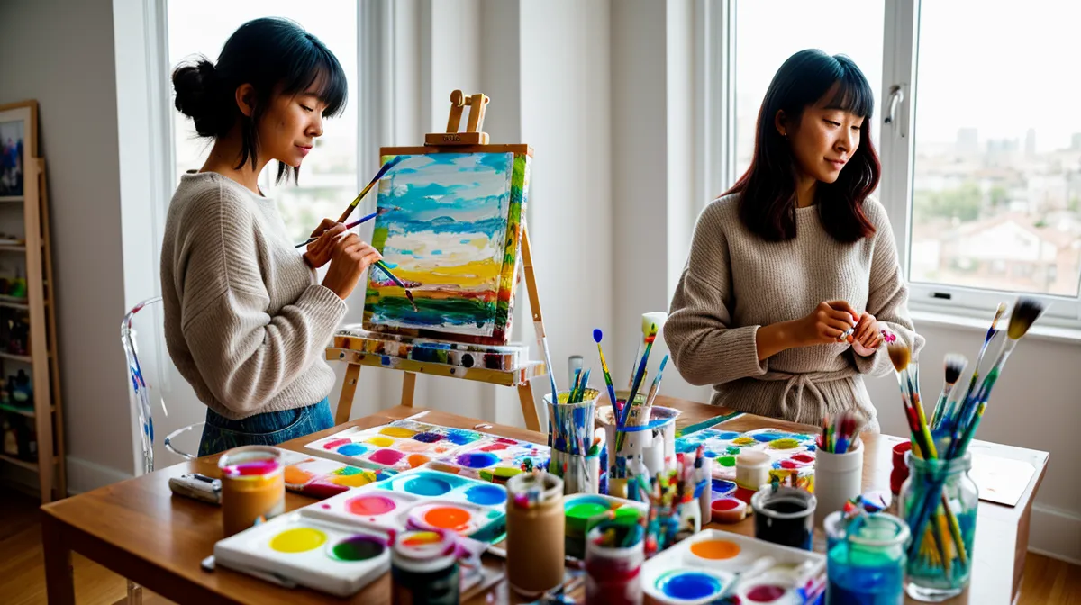 Rotuladores de pintura acrílica para detalles finales en técnica mixta, guía para principiantes