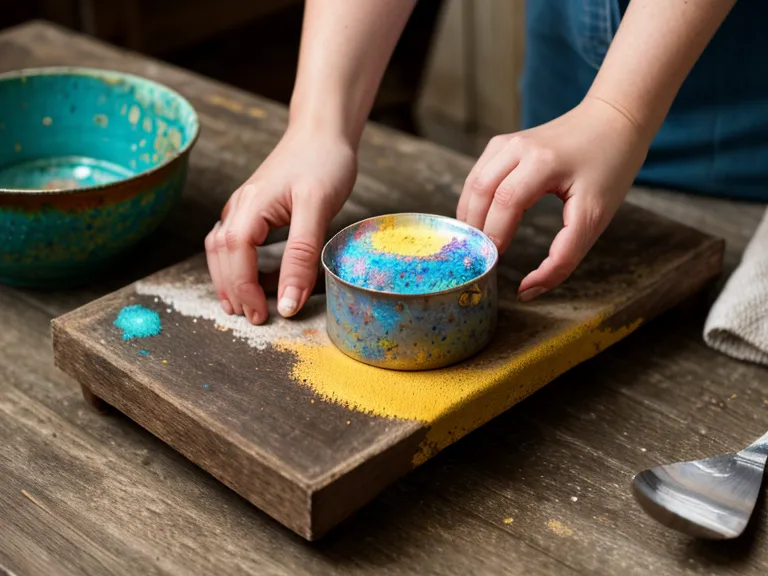 Limpieza de espátulas de pintura tras una sesión de relieve en técnica mixta